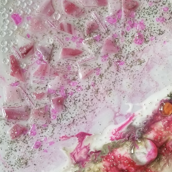 [SOLD]✔ORIGINAL GLASS, RESIN, MIXED MEDIA ART - Picture 6 of 8